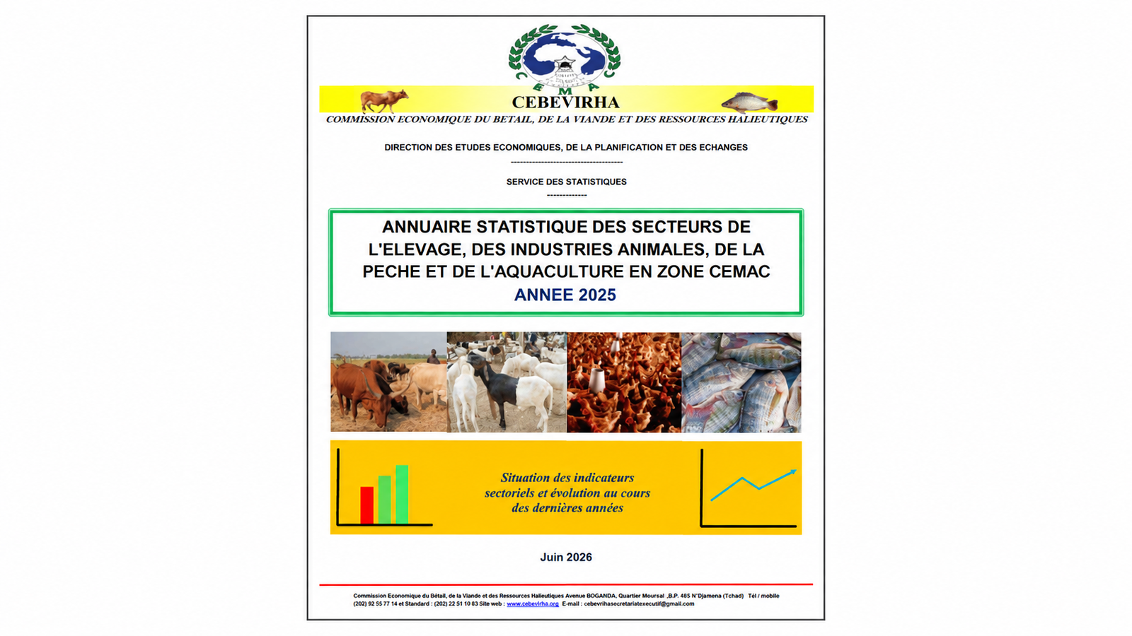 ANNUAIRE STATISTIQUE DES SECTEURS DE L’ELEVAGE, DES INDUSTRIES ANIMALES, DE LA PECHE ET DE L’AQUACULTURE EN ZONE CEMAC – ANNEE 2025